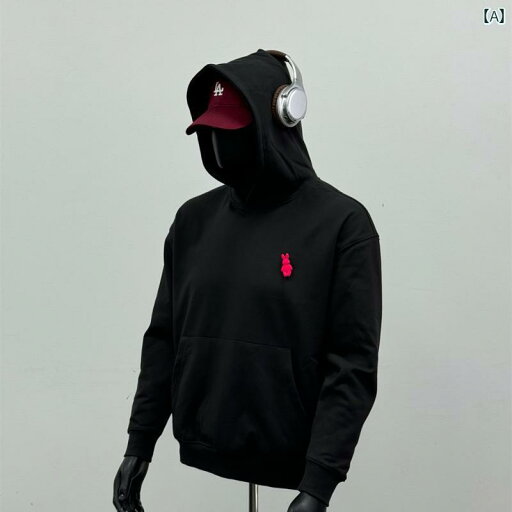 パーカー 男性用 秋冬 服 アメリカ 立体 ウサギ 手縫い 赤 黒 コントラストカラー フード スウェット ブラック メンズ フーディ プルオーバー ゆったり プレイフル キュート かわいい ギャップ パーカー 男性用 秋冬 服 アメリカ 立体 ウサギ 手縫い 赤 黒 コントラストカラー フード スウェット ブラック メンズ フーディ プルオーバー ゆったり プレイフル キュート かわいい ギャップ