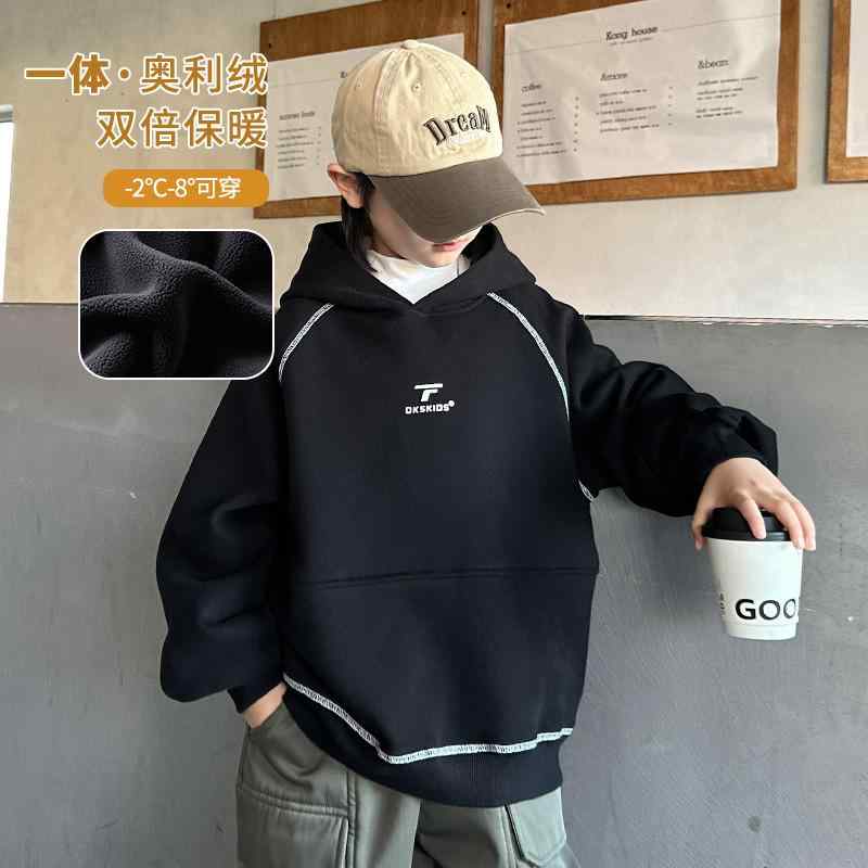 子供服 男の子 ボーイズ パーカー スウェットシャツ フード付き フリース裏地 裏起毛 秋冬 厚手 通園 通学 キッズ