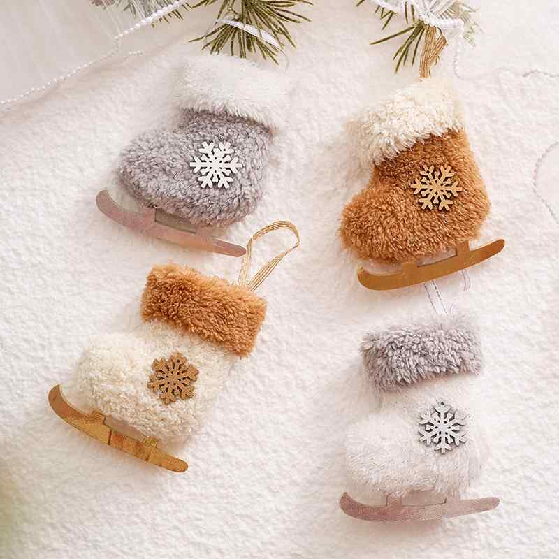 クリスマスツリー オーナメント 靴下 ブーツ 飾り 吊り下げ グッズ アイテム デコレーション アクセサリー アレンジメント ディスプレイ ホームデコ