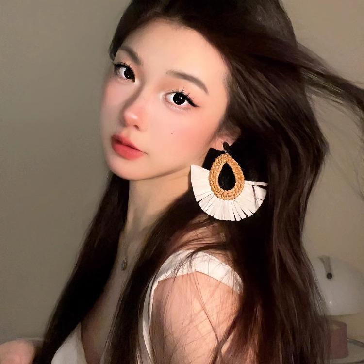 ピアス イヤリング アクセサリー レディース おしゃれ ファッション 扇形 ホリデー エスニック ビーチ レトロ リゾート エスニック ボヘミアン 耳飾り