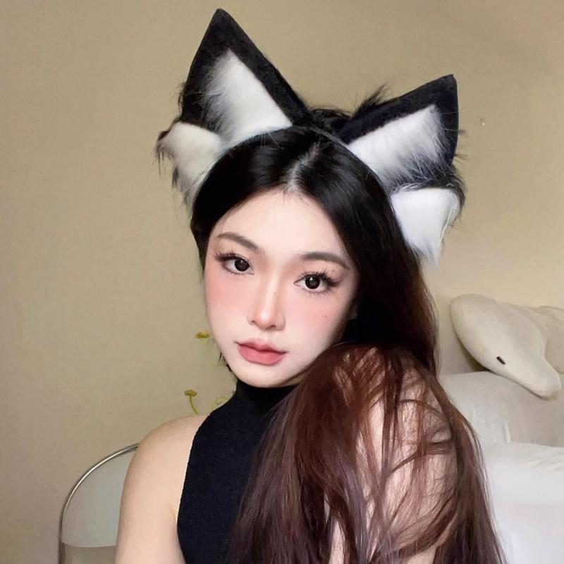 カチューシャ ケモ耳 コスプレ 仮装 レディース おしゃれ ファッション 頭飾り 獣耳 ヘアバンド オオカミ ヘアアクセ 女性 ロリータ パーティー イベント