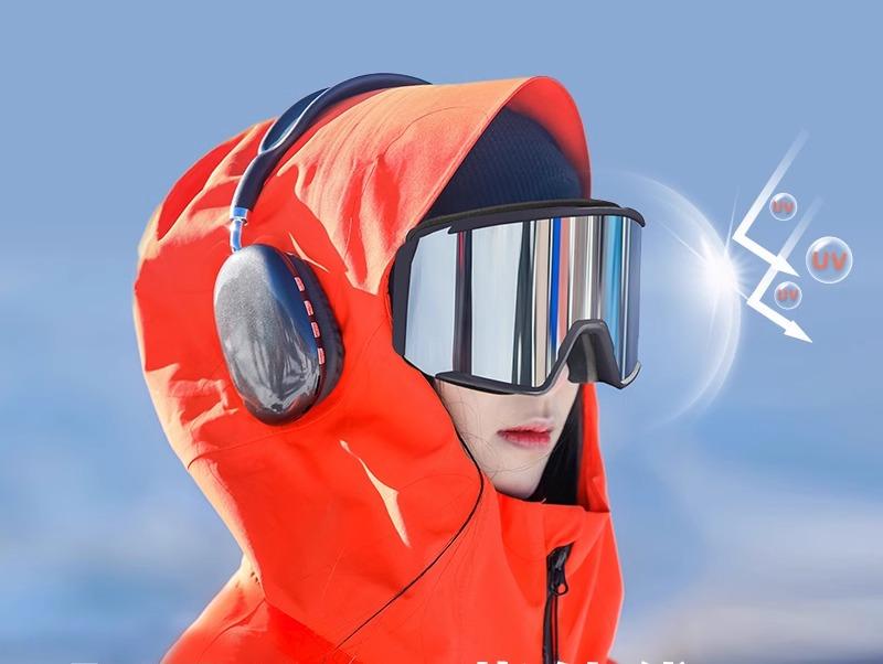 スキー スノー ゴーグル UV 女性 男性 ウェアラブル 登山 曇り止め スキー 装備 幅広 ワイド BIG メガ..