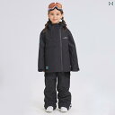 スキーウェア キッズ アウトドア セットアップ トップス パンツ 保温 ジッパー ポケット シンプル オーバーサイズ ウィンタースポーツ