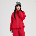 冬 男女 ユニセックス スキー ウェア 赤 黒 ワントーン 上着 トップス 防風 防水 防寒 ボード スノー ジップアップ ジャケット 雪 スノボー ウィンター...