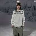防水 スキー ウェア スウェット Tシャツ ライト グレー 英字 フォント メンズ レディース ユニセックス ボード アウトドア ウィンター スポーツ 冬 雪 ...