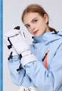 女性用 手袋 リスト ガード 内蔵 スキー グローブ 厚手 プロ 仕様 滑り止め 防水 指 スマホ タッチスクリーン 対応 インナー ライナー 5本指 フィンガー 防寒 手 保護 スキー スノボー 雪