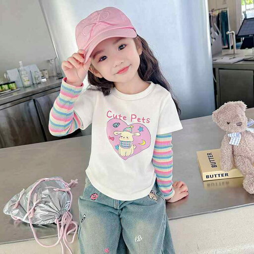 子供服 女の子 Tシャツ 長袖 春秋 カジュアル レジャー リゾート 休日 アウトドア 通学 通園 かわいい キュート ホームウェア 子供服 女の子 Tシャツ 長袖 春秋 カジュアル レジャー リゾート 休日 アウトドア 通学 通園 かわいい キュート ホームウェア
