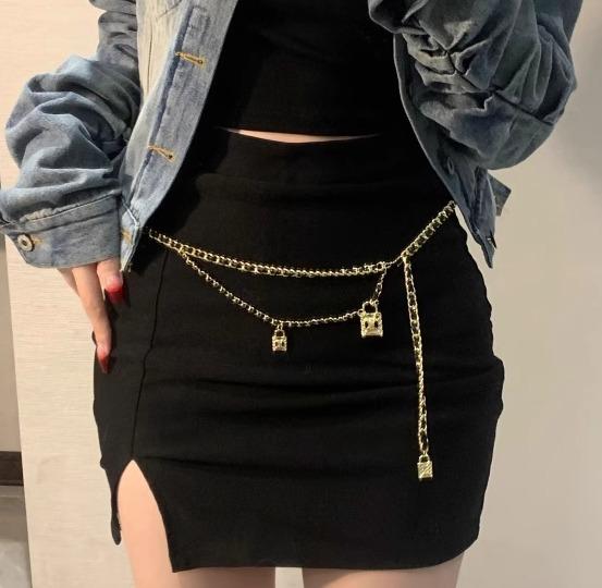ウエストチェーン アクセサリー レディース おしゃれ ファッション メタル エレガント ハイエンド ベルト ロープ スタイリッシュ モード カジュアル モダン