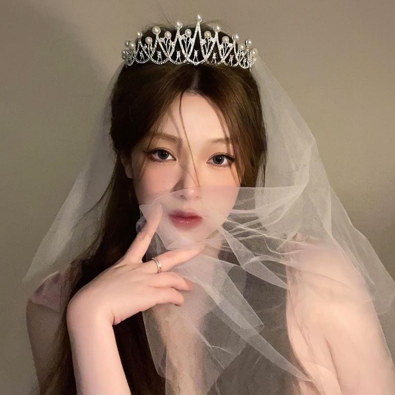 クラウン ティアラ ベール アクセサリー レディース おしゃれ ファッション 花嫁 ウェディング ヘッド..