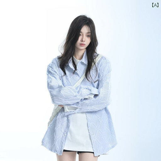 シャツ レディース トップス ボタン ポケット おしゃれ 夏 長袖 シングルブレスト ポロ襟 オーバーサイズ カジュアル ファッション スタイリッシュ シャツ レディース トップス ボタン ポケット おしゃれ 夏 長袖 シングルブレスト ポロ襟 オーバーサイズ カジュアル ファッション スタイリッシュ