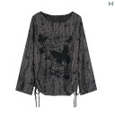 長袖ルーズ トップス ロングスカート セット レディース 蝶柄 ゆったり 快適 スタイルアップ おしゃれ かわいい 韓国 モテ服 女子力アップ マタニティ デート レジャー 仕事 日常使い 万能