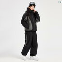 スキー ウェア 上下 セットアップ メンズ レディース ユニセックス スーツ ボード 冬 防水 防風 防寒 カップル カラー ジップアップ ジャケット パンツ ...