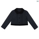 キッズ 子供服 秋 長袖 ベルベット 黒 スプライシング ショート コート アウター ジャケット フレア スカート カレッジ スタイル スーツ 上下 セットアッ...