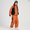スノーボード メンズ レディース スキーウェア パンツ ウィンタースポーツ アウトドア セットアップ 綿 フード付き ポケット 長袖 保温性 防水 耐摩耗 通気...
