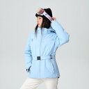 レディース ストレッチ素材 スリムフィット スノーボード 厚手 スキー スーツ 防風性 防水 通気性 アウトドア スノー用品 ウインタースポーツ 暖かい フード...