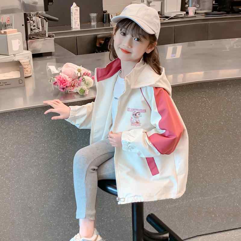 子供服 女の子 ガールズ ジャケット ジャンバー フード付き 春秋 カジュアル かわいい キュート 通学 レジャー 休日 キッズ