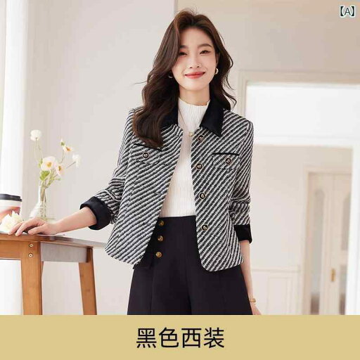 ショートジャケット レディース 初秋 長袖 ストライプ フレンチスタイル 薄手 モダン ハイエンド 婦人服 クラシック エレガント ラウンドネック セレモニー ファッション ビジネス ショートジャケット レディース 初秋 長袖 ストライプ フレンチスタイル 薄手 モダン ハイエンド 婦人服 クラシック エレガント ラウンドネック セレモニー ファッション ビジネス
