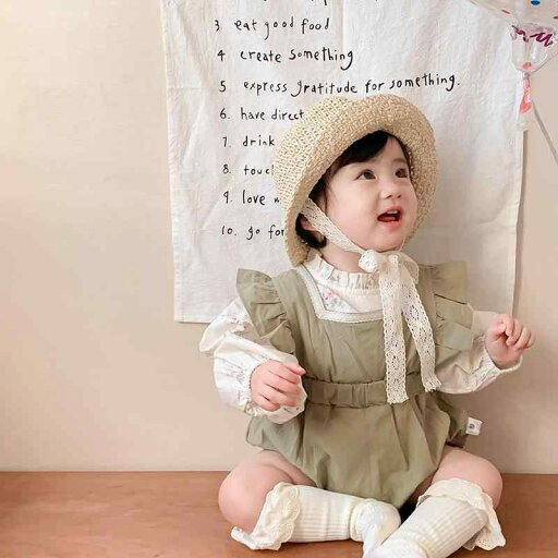 ベビーウェア 赤ちゃん服 フリル袖 花柄 長袖 サロペット 春秋 ガーリー おしゃれ 快適 お出かけ着 トップス セット 乳児 幼児 ベビーウェア 赤ちゃん服 フリル袖 花柄 長袖 サロペット 春秋 ガーリー おしゃれ 快適 お出かけ着 トップス セット 乳児 幼児