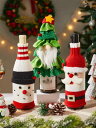 クリスマス 装飾 ワインボトル ボトルカバー セット サンタクロース トナカイ 雪だるま ツリー かわいい ホテル レストラン 雰囲気 クリスマスシーン レイアウト パーティー