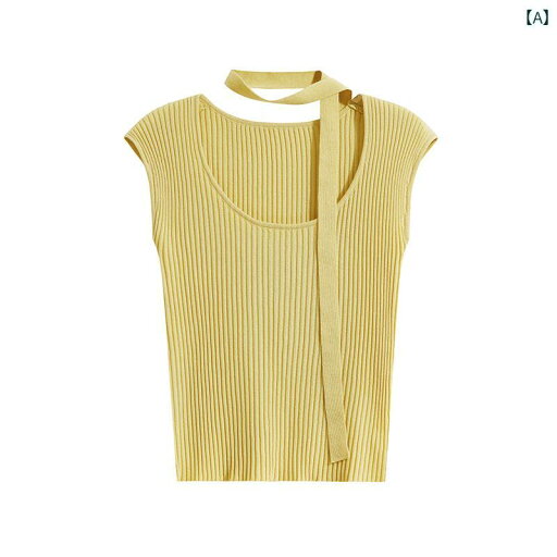 レディース ファッション スタイル ストラップ ニット 半袖 夏 ラウンドネック ショート スリム 冷感 Tシャツ トップス レディース ファッション スタイル ストラップ ニット 半袖 夏 ラウンドネック ショート スリム 冷感 Tシャツ トップス
