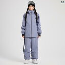 スノーボードウエア 2点セット ジャケット パンツ セットアップ ウィンタースポーツ アウトドア 防寒 シンプル ユニセックス 保温性 通気性 防水 耐摩耗 ポ...