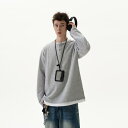 メンズ レディース Tシャツ オーバーサイズ ナチュラル 長袖 春秋 カジュアル ルーズフィット アーバン スタイリッシュ 通勤 通学 ユニセックス