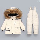 ダウンジャケット コート アウター キッズ 子供 おしゃれ ファッション 赤ちゃん用品 スーツ 男の子 女の子 厚手 開閉可能 2点セット カジュアル 防寒 幼...