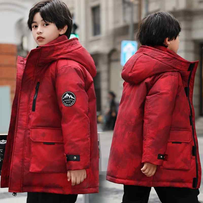 ダウンジャケット フード付き コート アウター キッズ 子供 おしゃれ ファッション 子供 男の子 厚手 スタイリッシュ 冬 韓国 デイリー 防寒 カジュアル