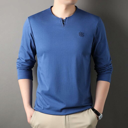 中年向け 春秋用 綿 長袖Tシャツ Vネック トップス レイヤリングシャツ 薄手 メンズ スウェットシャツ おしゃれ シンプル 日常使い 軽量 通気性 中年向け 春秋用 綿 長袖Tシャツ Vネック トップス レイヤリングシャツ 薄手 メンズ スウェットシャツ おしゃれ シンプル 日常使い 軽量 通気性