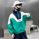 子供服 トップス 男の子 ボーイズ トレーナー スウェットシャツ ハーフジップ スポーツウエア 春秋 カジュアル 通学 スポーツ レジャー リゾート 休日 アウトドア ルームウェア キッズ