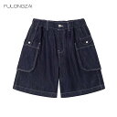 ハーフパンツ カーゴ ストリート 子供服 親子 男の子 女の子 デニムショートパンツ ショートパンツ サマーパンツ カジュアルパンツ 夏 通園 通学 アウトドア スポーツ ホームウェア ユニセックス