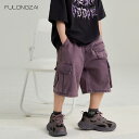 ハーフパンツ カーゴ ストリート 子供服 男の子 女の子 親子 ユニセックス ショートパンツ サマーパンツ カジュアルパンツ 夏 通園 通学 アウトドア スポーツ ホームウェア