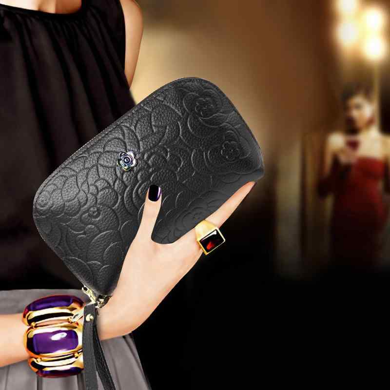 ポーチ 革 ハンドバッグ レディース 春 小さいサイズ 花柄 大容量収納 小銭入れ 便利 シンプル 韓国 モ..