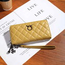 長財布 ロングウォレット レザー 女性用 ソフト 収納 ハンドバッグ ホルダー 付き キルティング 韓国 エレガント 黄色 黒 白 オレンジ