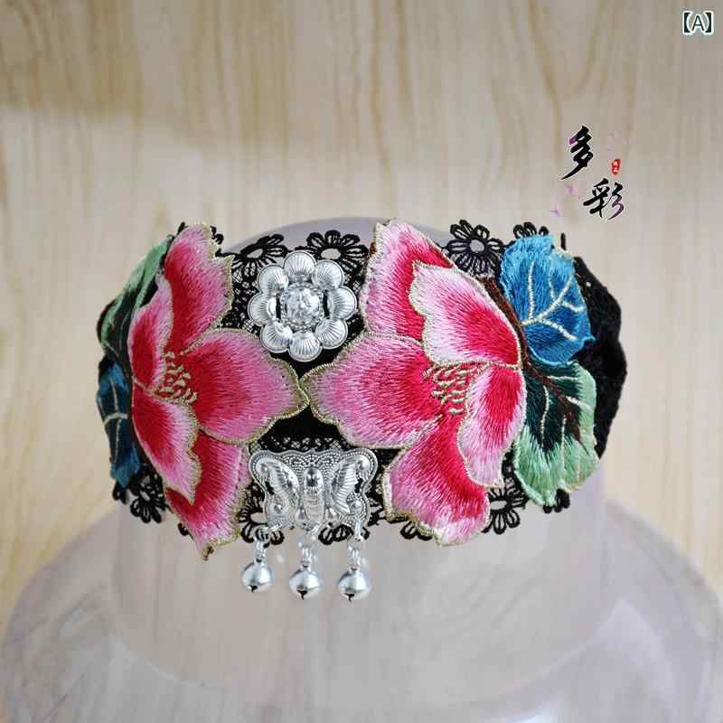 帽子 アクセサリー バンド レース エスニック レディース 刺繍 カチューシャ 花 エレガント 上品 パーティー 高級感 ファッションアイテム