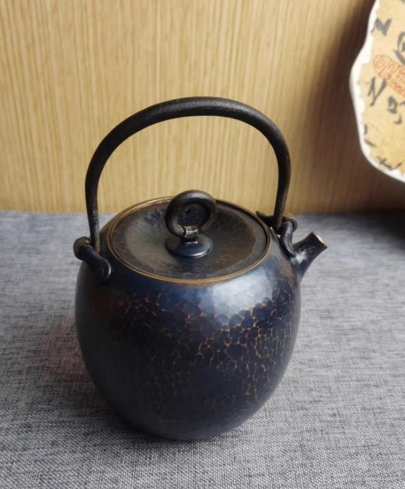 やかん レトロ ティーポット 銅 急須 お湯沸かす シンプル 伝統工芸 耐久性 茶道具 アンティーク カフェタイム