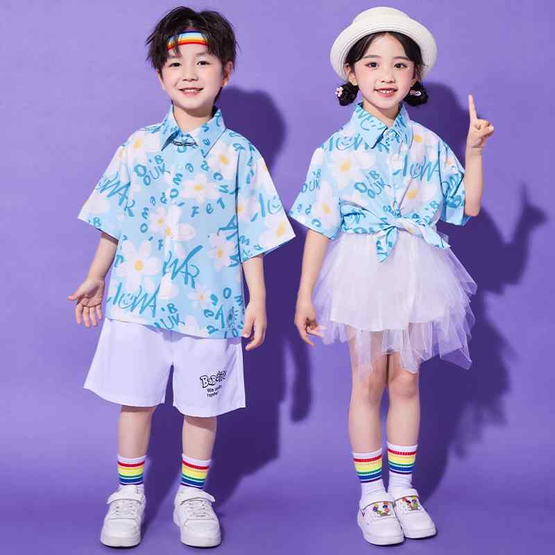 キッズ 子供 チア 演技 服 幼稚園 小学生 運動会 合唱 グループ チームウェア イベント パフォーマンス リンクコーデ トータルコーディネイト ジュニアファッション