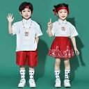 子供服 チャイナ風 漢服 民族 伝統的 衣装 コーラス パフォーマンス 服 幼稚園 卒業 クラス イベント リンクコーデ トータルコーディネイト ジュニアファッション