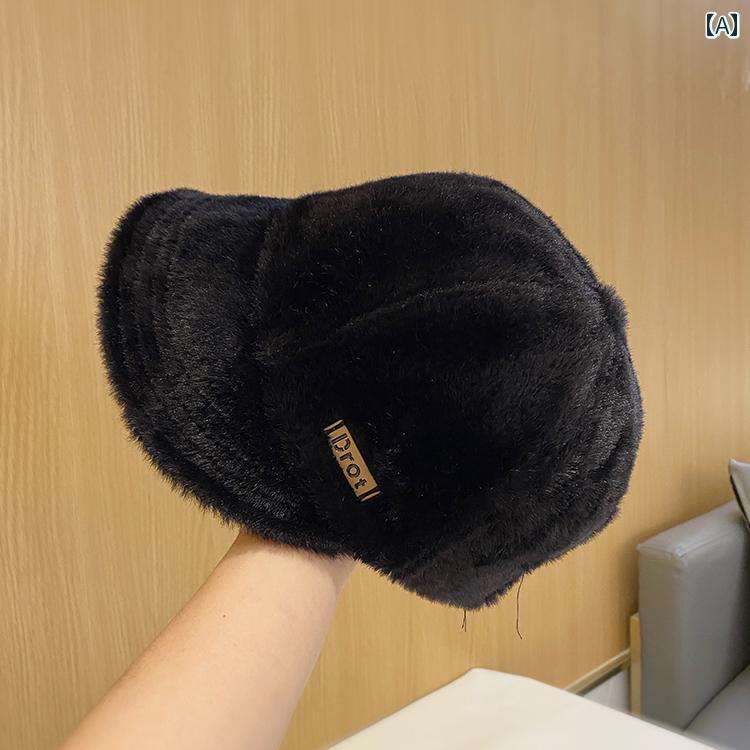 帽子 レディース ファッション 秋冬 暖かい キャップ ハット 厚手 多用途 小顔効果 つば広 折りたたみ 持ち運び カジュアル 防寒 スタイル 旅行