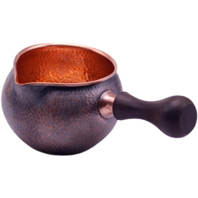 コーヒーポット ジェズベ 急須 銅製 ケトル 分配 カップ お茶注ぎ 装置 ティーセット 茶道具 アンティーク 伝統 レトロ 高級感