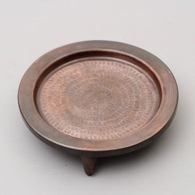 鍋敷き 三脚 銅 断熱 マット 木炭 ストーブ 火傷防止 パッド ポット フルーツ プレート ティーテーブル 装飾 耐久性 チャイナ レトロ