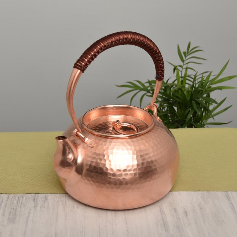 やかん ケトル ティーポット ティーサーバー カンフーティー 大容量 茶道具 茶器 アクセサリー 趣味 レトロ シンプル 銅製 家庭用 伝統工芸 湯沸かし
