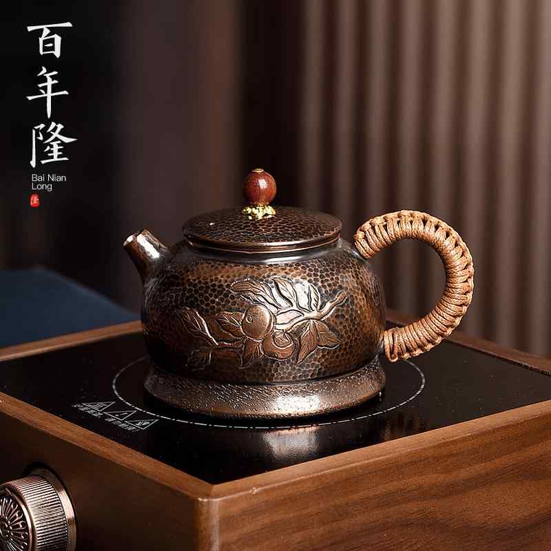 急須 ティーポット やかん ケトル 茶道具 茶器 ミニ レトロ 銅製 高級感 一人用 カンフーティー フィルター付き 伝統工芸 趣味 プレゼント