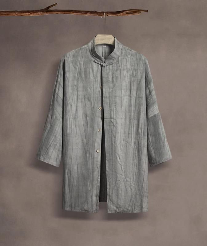 トップス メンズ チャイナ風 レトロ オーバーサイズ 古風 シンプル シングルブレスト 伝統 中華風 ファッション アウトドア 男性