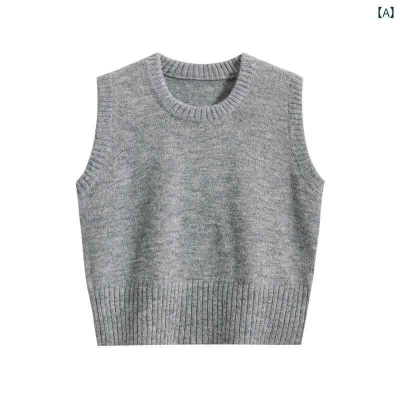 レディース ベスト コート 春秋 チョッキ ニット セーター Vネック 冬 ベスト アウターウェア おしゃれ