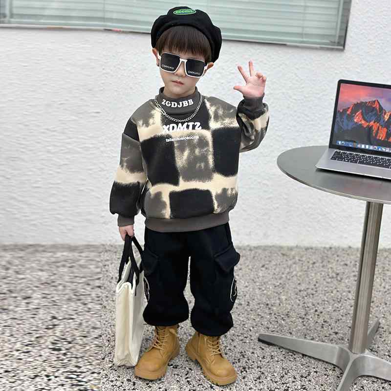 スウェットシャツ トレーナー トップス パンツ ズボン セットアップ キッズ 子供 おしゃれ ファッション 男の子 防寒 秋冬 裏起毛 厚手 赤ちゃん用品