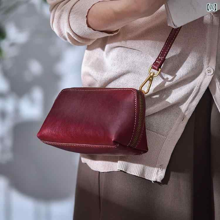 革 ショルダー クラッチ バッグ 軽量 レトロ 小物 小銭入れ レディース ユニセックス 収納力 スタイリッシュ