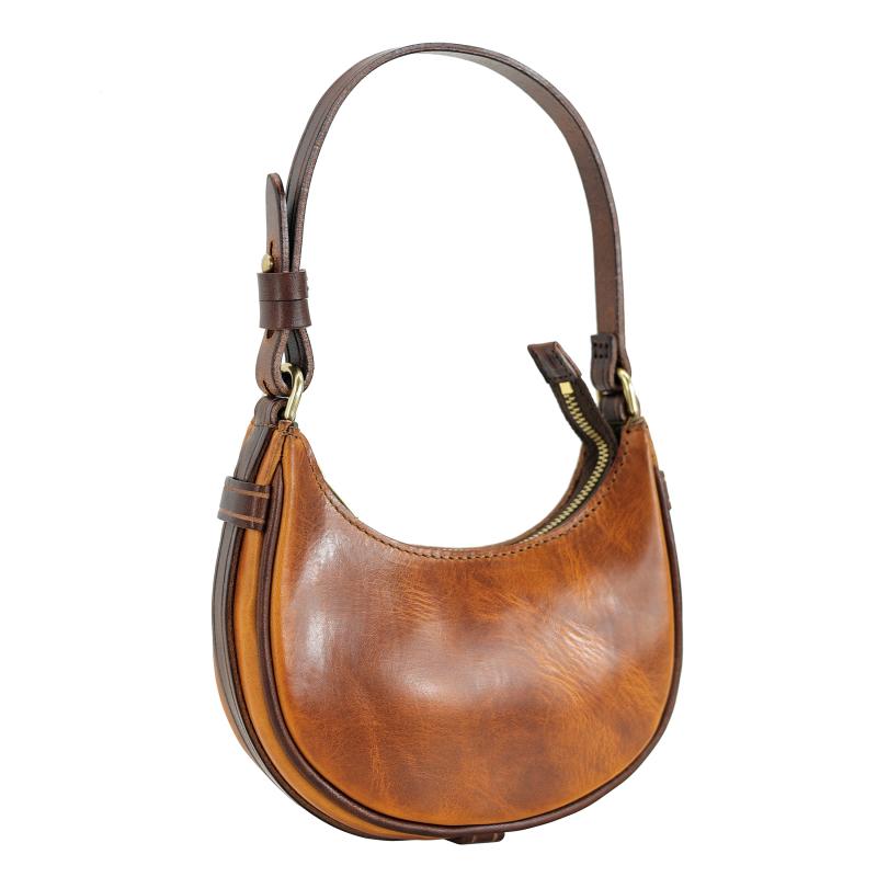 レディース バッグ レザー おしゃれ エレガント トートバッグ ハンドバッグ ジッパー ポケット 大人 三日月型 革 ファッションアイテム 高級感