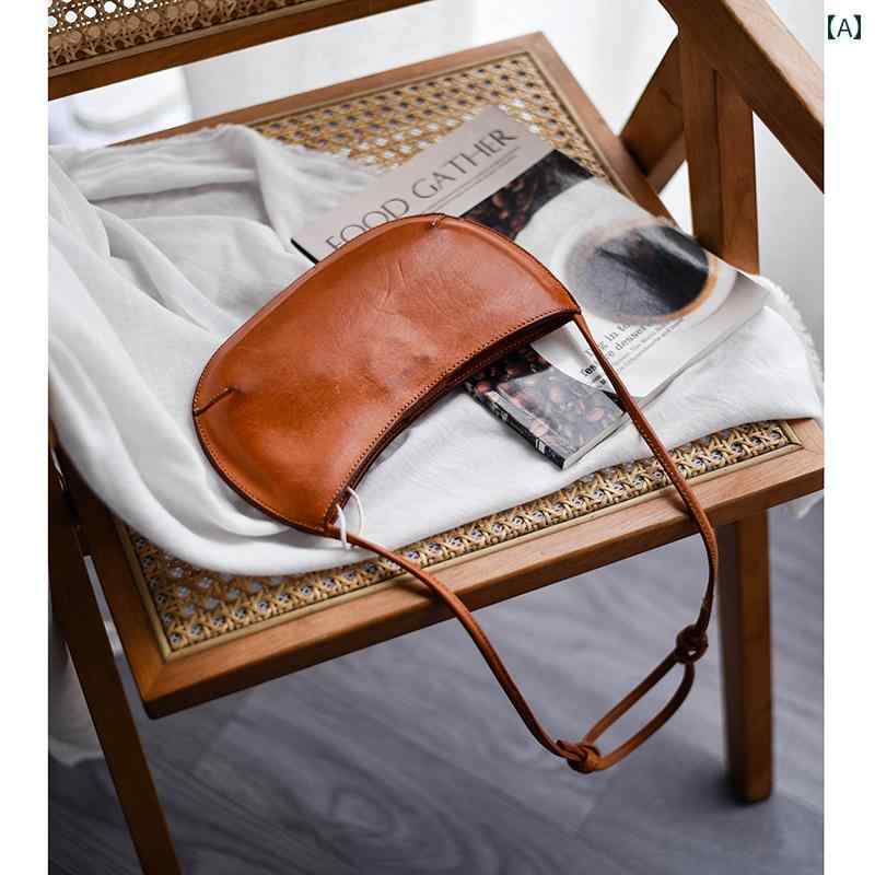 ショルダーバッグ レザー カジュアル 普段使い レトロ 知的 ビューティー 個性 植物タンニンなめし 牛..