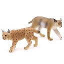 オオヤマネコ おもちゃ ボブキャット 子供 ギフト ミニチュア 野生動物 生態 個体 珍しい動物 フィギュア 模型 リアル コレクション 蒐集